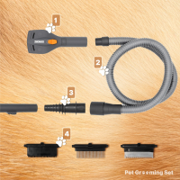 Набор с насадками для ухода за шерстью животных